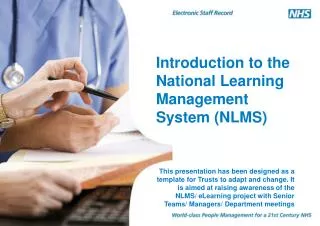 Introduction to the National Learning Management System (NLMS)