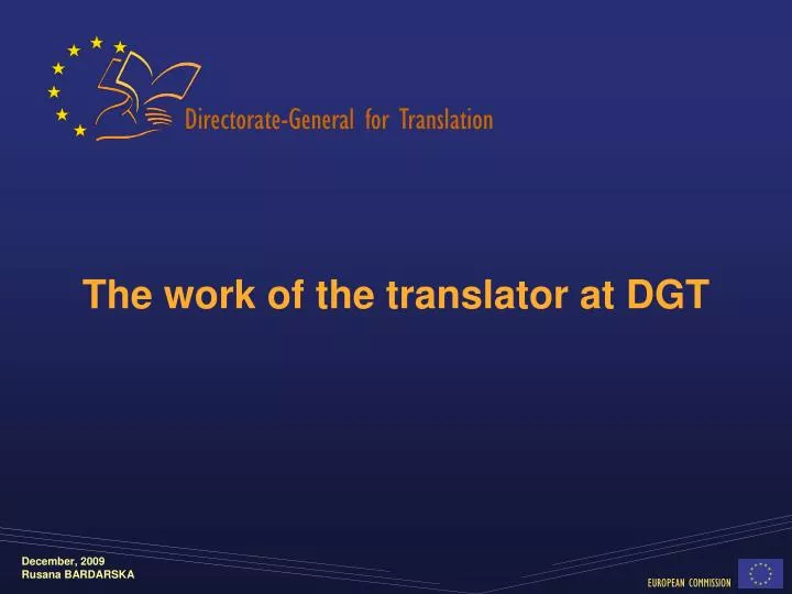 the work of the translator at dgt