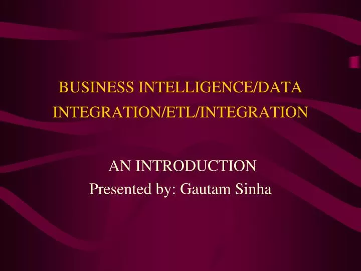 business intelligence data integration etl integration