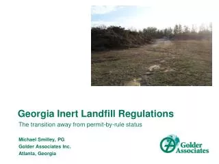 Georgia Inert Landfill Regulations