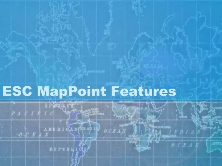 esc mappoint features
