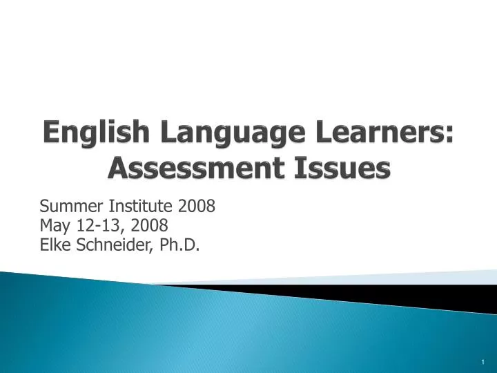 english language learners assessment issues
