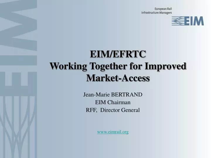 eim efrtc working together for improved market access