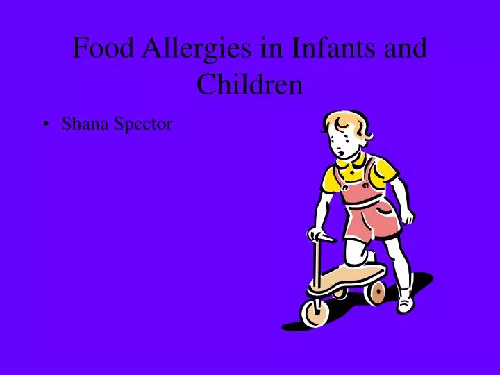 food allergies in infants and children