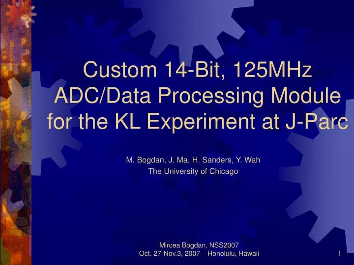 custom 14 bit 125mhz adc data processing module for the kl experiment at j parc