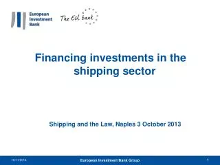 Financing investments in the shipping sector