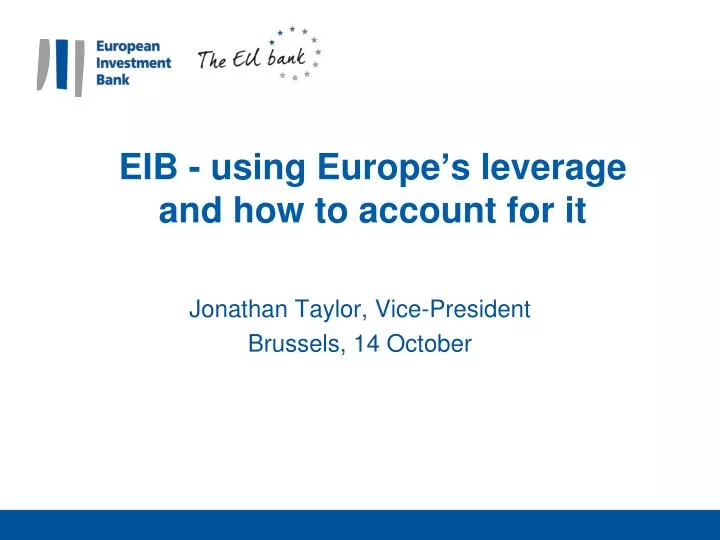 eib using europe s leverage and how to account for it