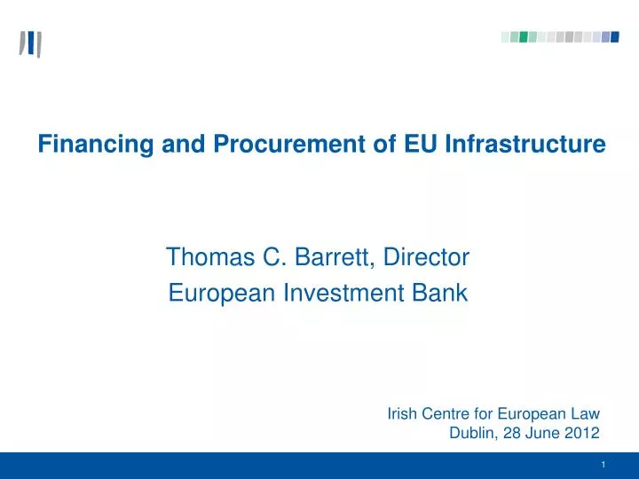 financing and procurement of eu infrastructure