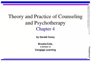 Theory and Practice of Counseling and Psychotherapy Chapter 4
