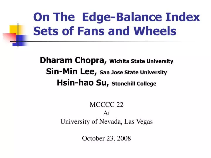 on the edge balance index sets of fans and wheels