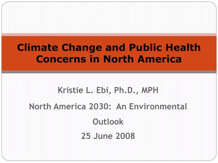 climate change and public health concerns in north america