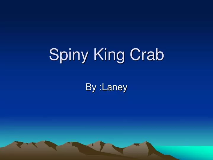 spiny king crab