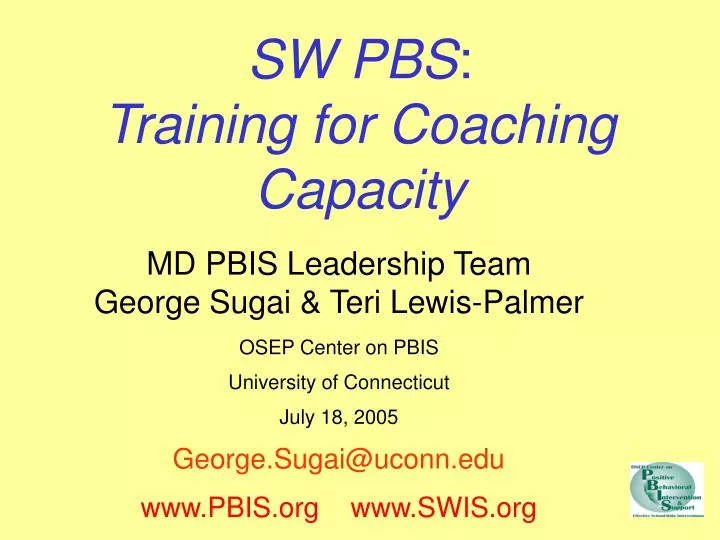 sw pbs training for coaching capacity