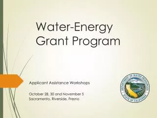 Water-Energy Grant Program