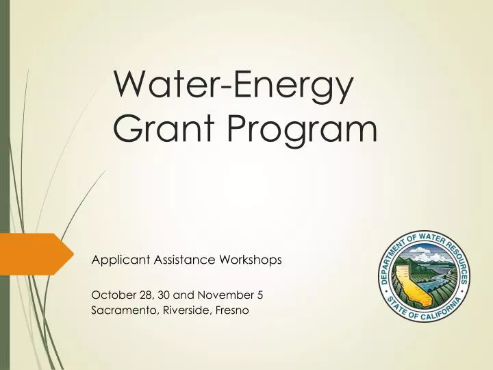 water energy grant program