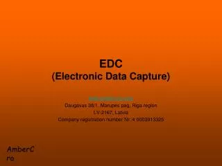 EDC ( Electronic Data Capture )