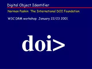 Digital Object Identifier
