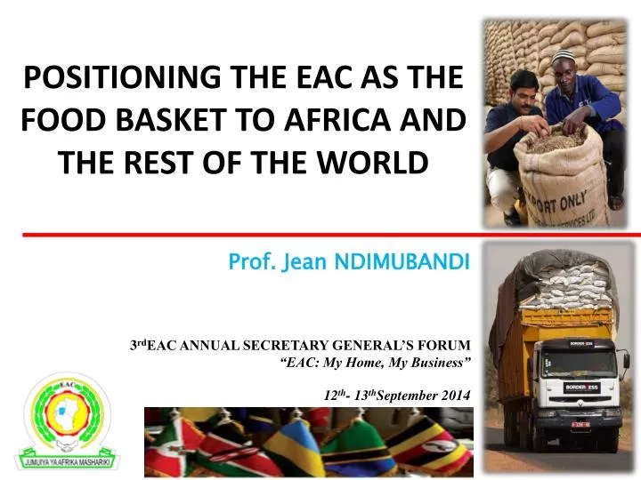 positioning the eac as the food basket to africa and the rest of the world
