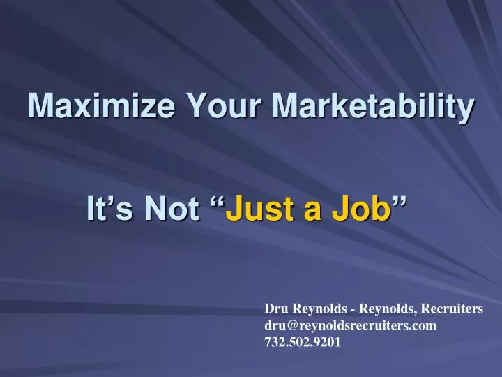 maximize your marketability