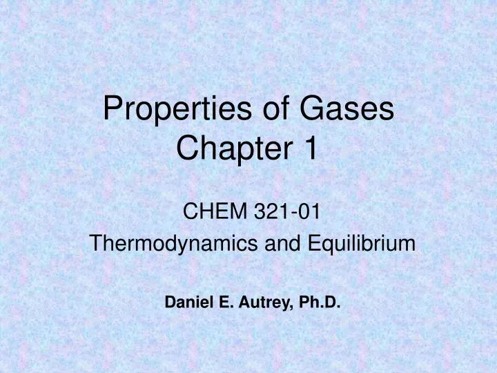 properties of gases chapter 1