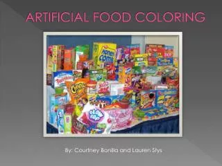 ARTIFICIAL FOOD COLORING