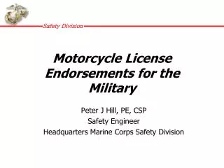 Motorcycle License Endorsements for the Military