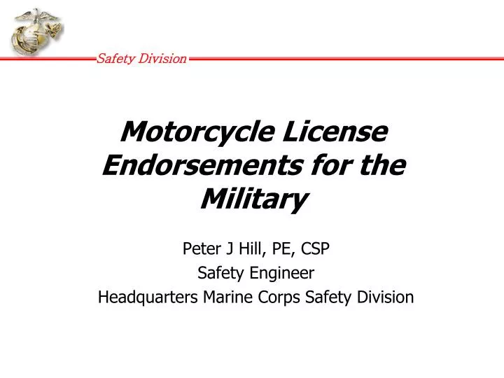 motorcycle license endorsements for the military