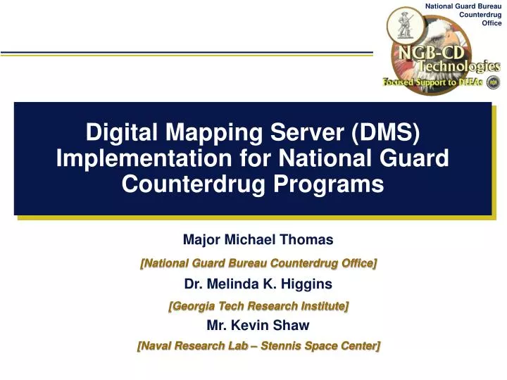 digital mapping server dms implementation for national guard counterdrug programs