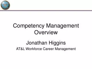 Competency Management Overview