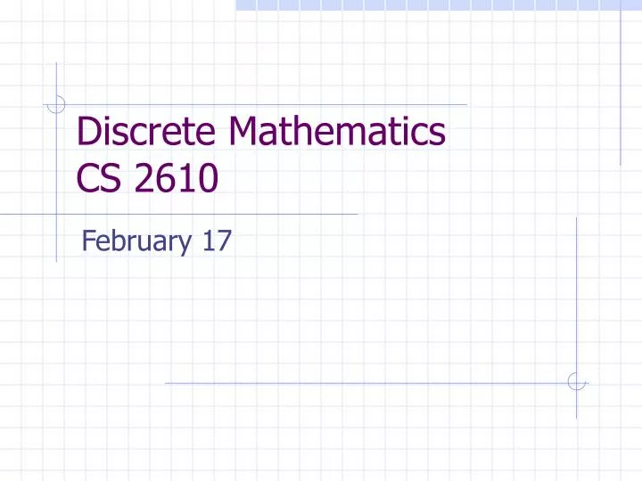 discrete mathematics cs 2610