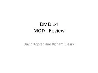 DMD 14 MOD I Review