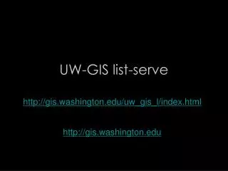 UW-GIS list-serve