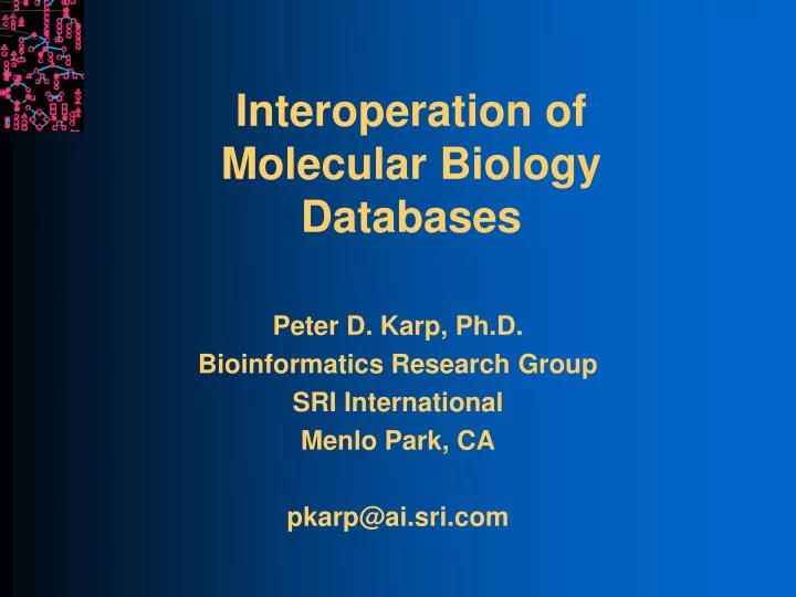 interoperation of molecular biology databases