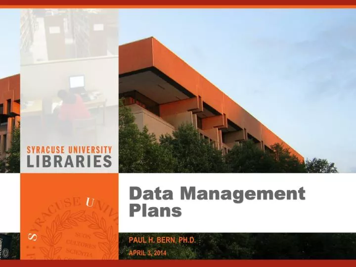 data management plans