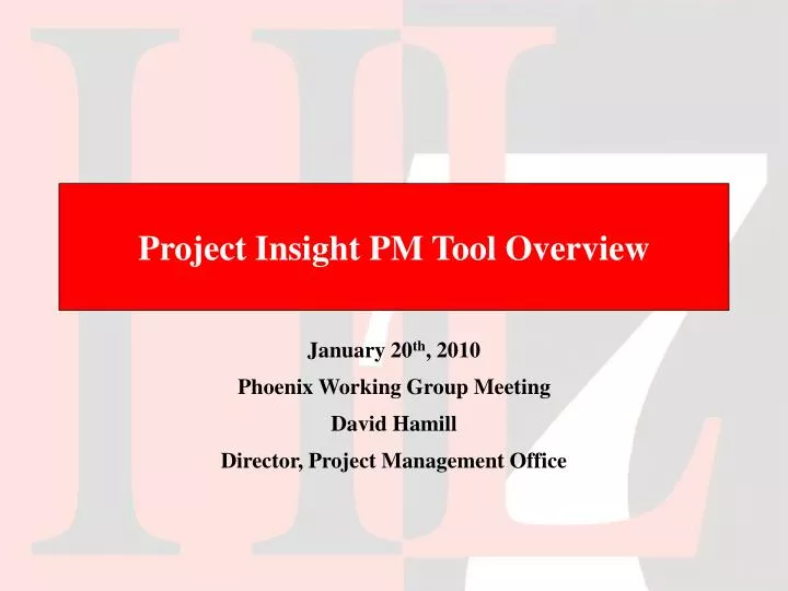 project insight pm tool overview