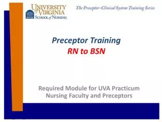Preceptor Training RN to BSN