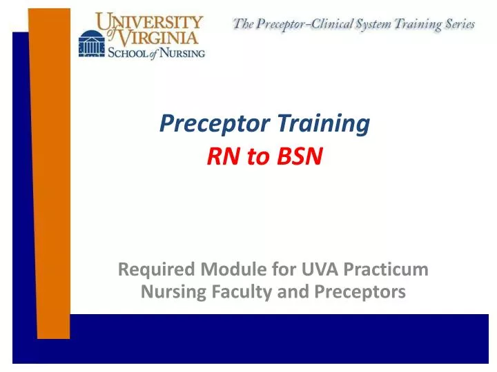 preceptor training rn to bsn