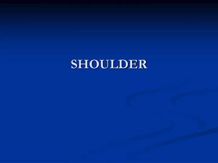 shoulder