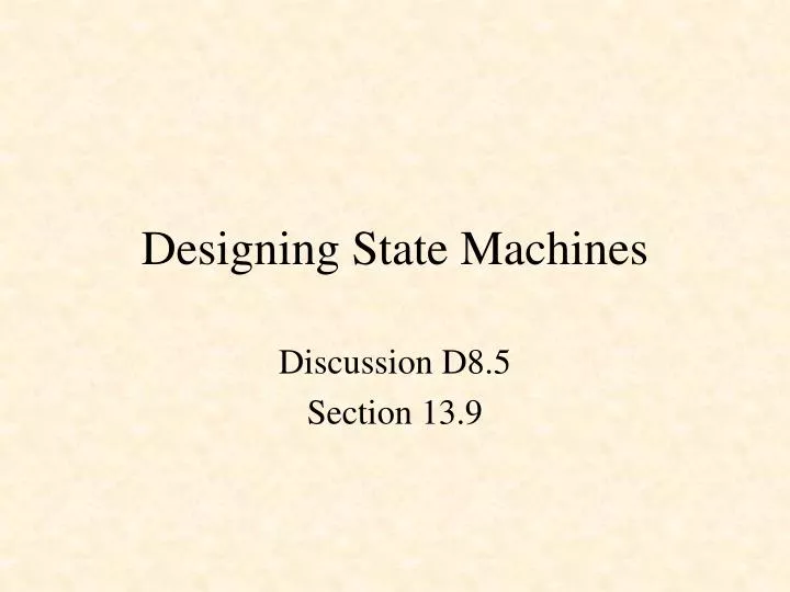 designing state machines