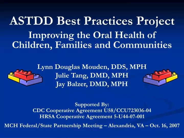 astdd best practices project improving the oral health of children families and communities