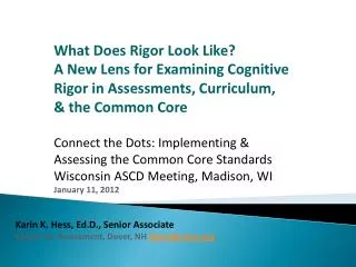 What Does Rigor Look Like?