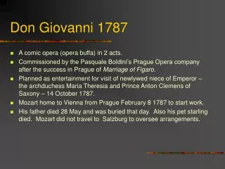 Don Giovanni 1787