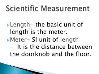 Scientific Measurement