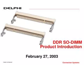 DDR SO-DIMM Product Introduction