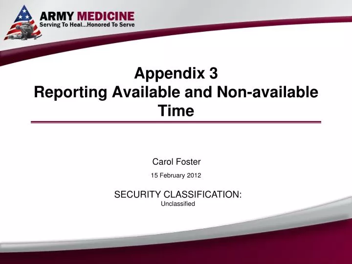 appendix 3 reporting available and non available time