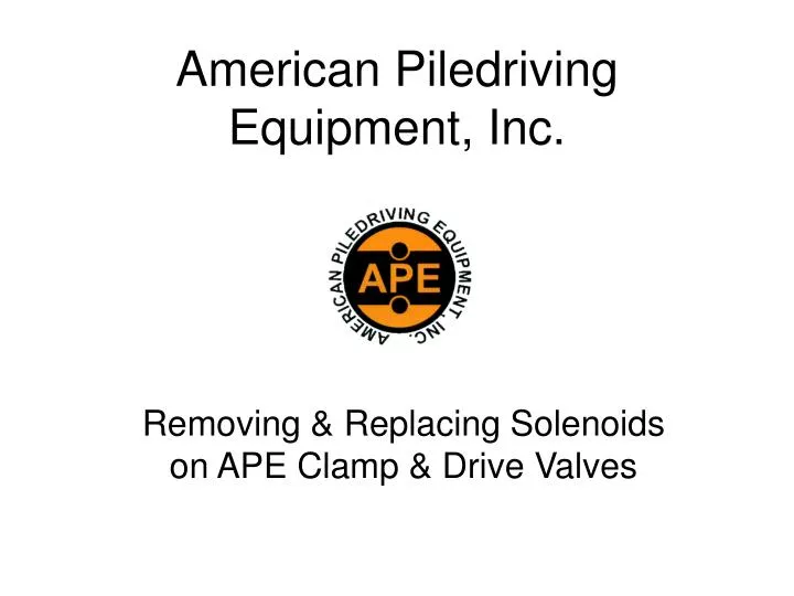 american piledriving equipment inc