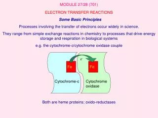 ELECTRON TRANSFER REACTIONS Some Basic Principles