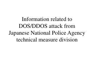 DOS attack list