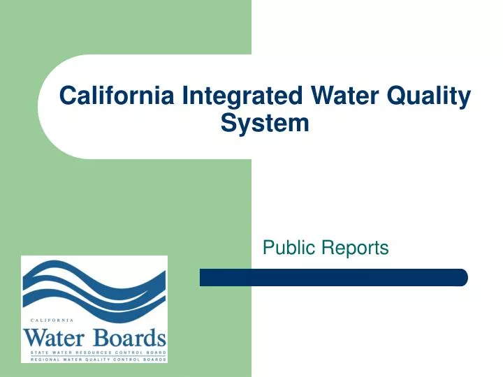 california integrated water quality system