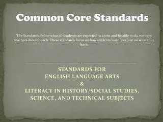 common core standards